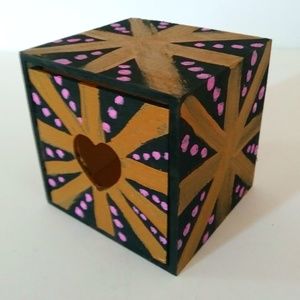 Original Hand Painted Trinket Wooden Box